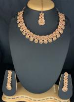 Stone Studded Gold Tone Designer Necklace Set